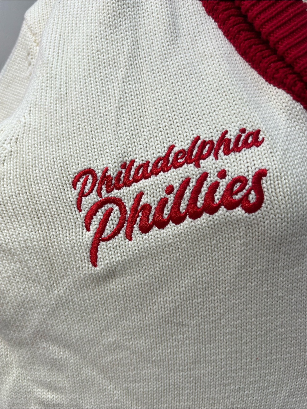 Genuine Merchandise Red & Cream Knit Cardigan - Picture 6 of 9